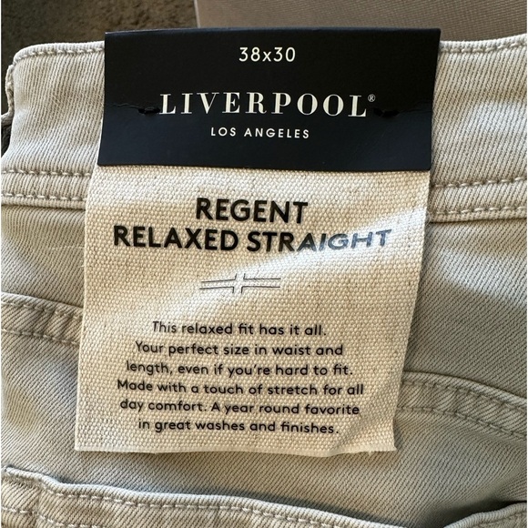 Liverpool Los Angelos Regent Relaxed Straight Jean- Color Tumbleweed ONLY- 38x30 - Picture 3 of 7